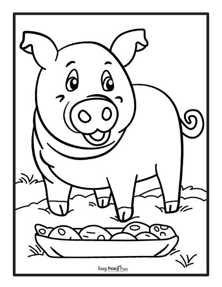 Printable pig coloring pages