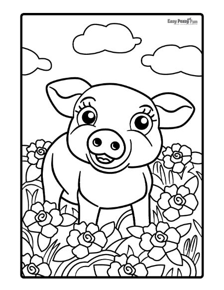 Printable pig coloring pages