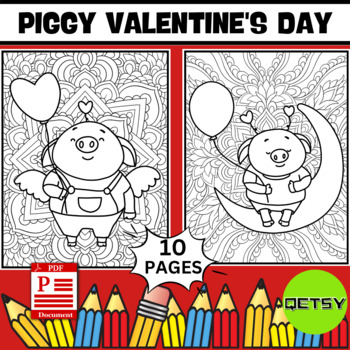 Valentines day pig coloring pages mindfulness valentines day coloring sheets