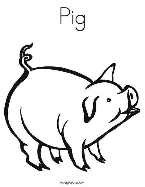 Pig coloring page