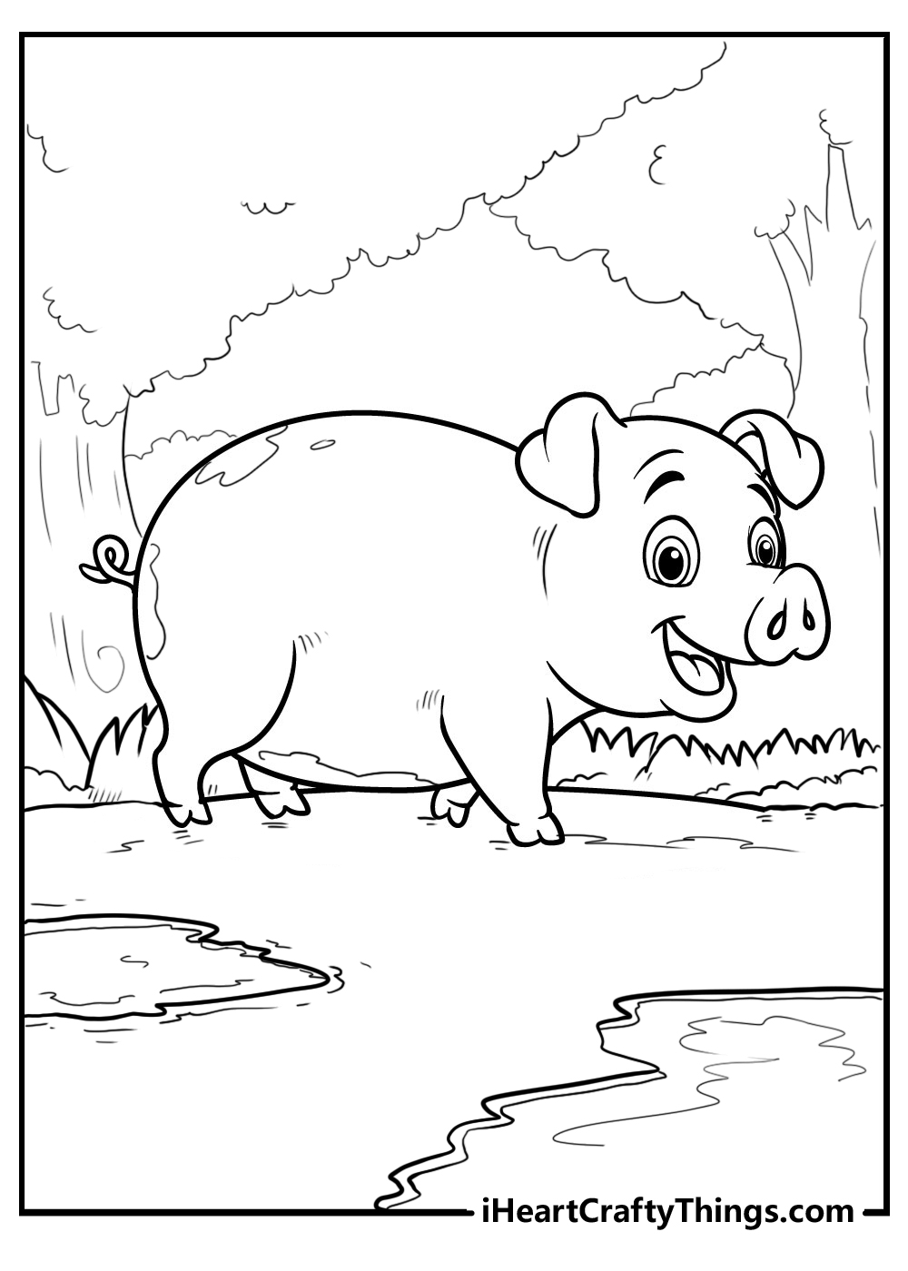 Pig coloring pages free printables