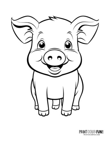 Pig clipart coloring pages go hog wild with our exclusive collection at