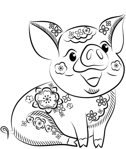 Earth pig coloring page free printable coloring pages