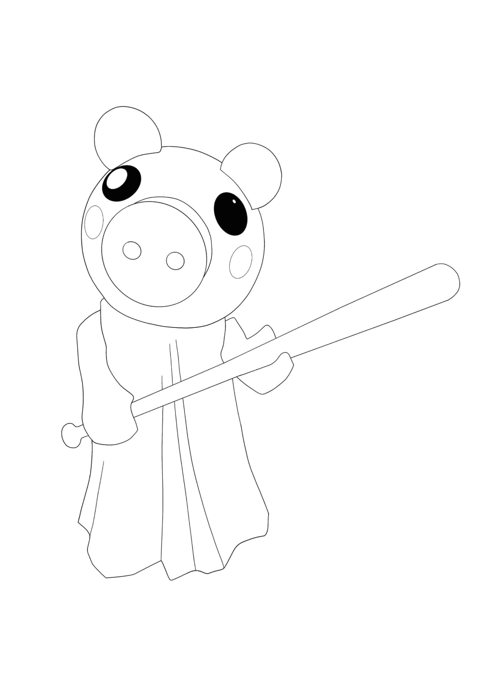 Roblox piggy coloring pages