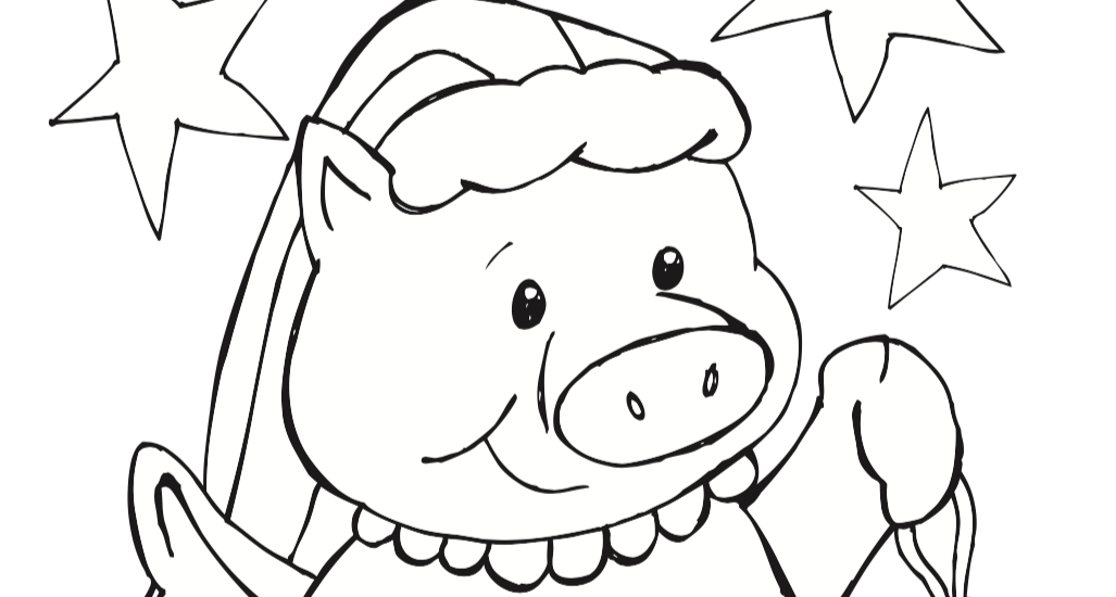 Pig coloring sheet â par