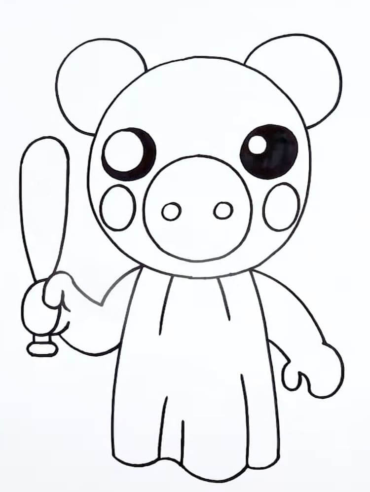 Piggy roblox coloring picture