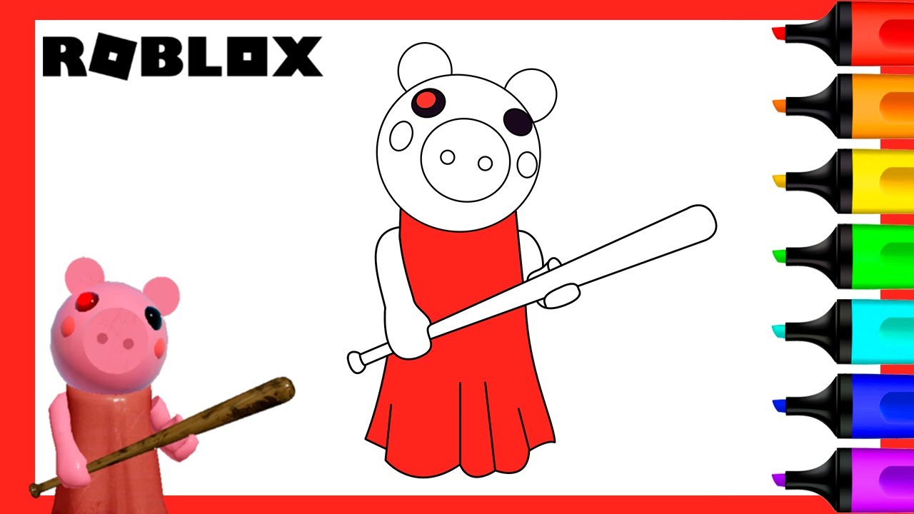 Coloring roblox piggy how to color piggy roblox