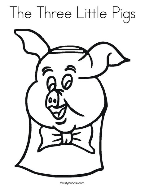 The three little pigs coloring page