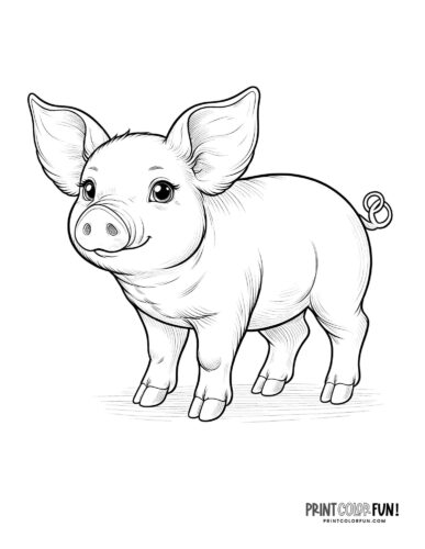 Pig clipart coloring pages go hog wild with our exclusive collection at