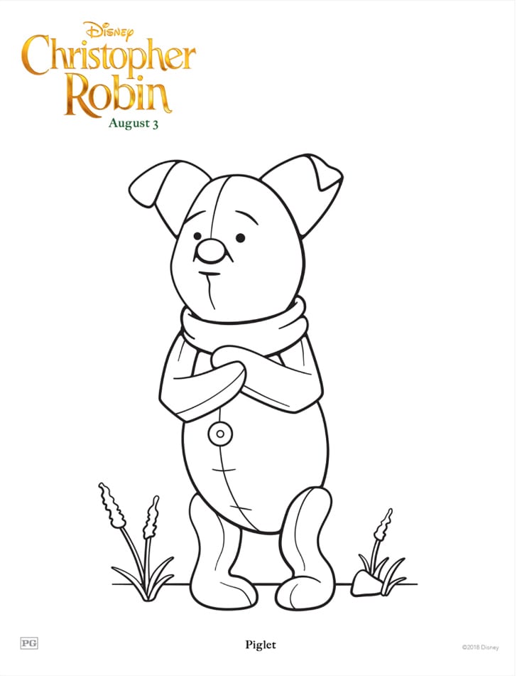 Piglet coloring page