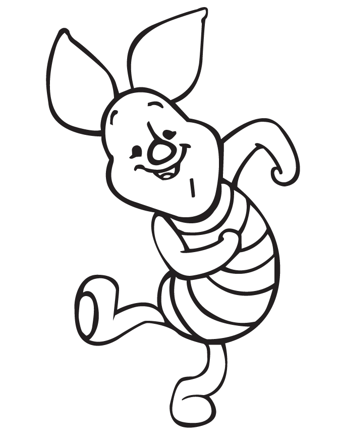 Winnie the pooh piglet dancing coloring page whinnie the pooh drawings coloring pages cartoon coloring pages