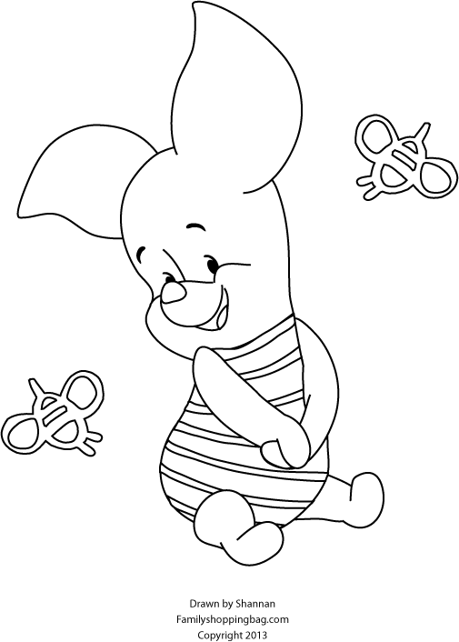 Piglet coloring page