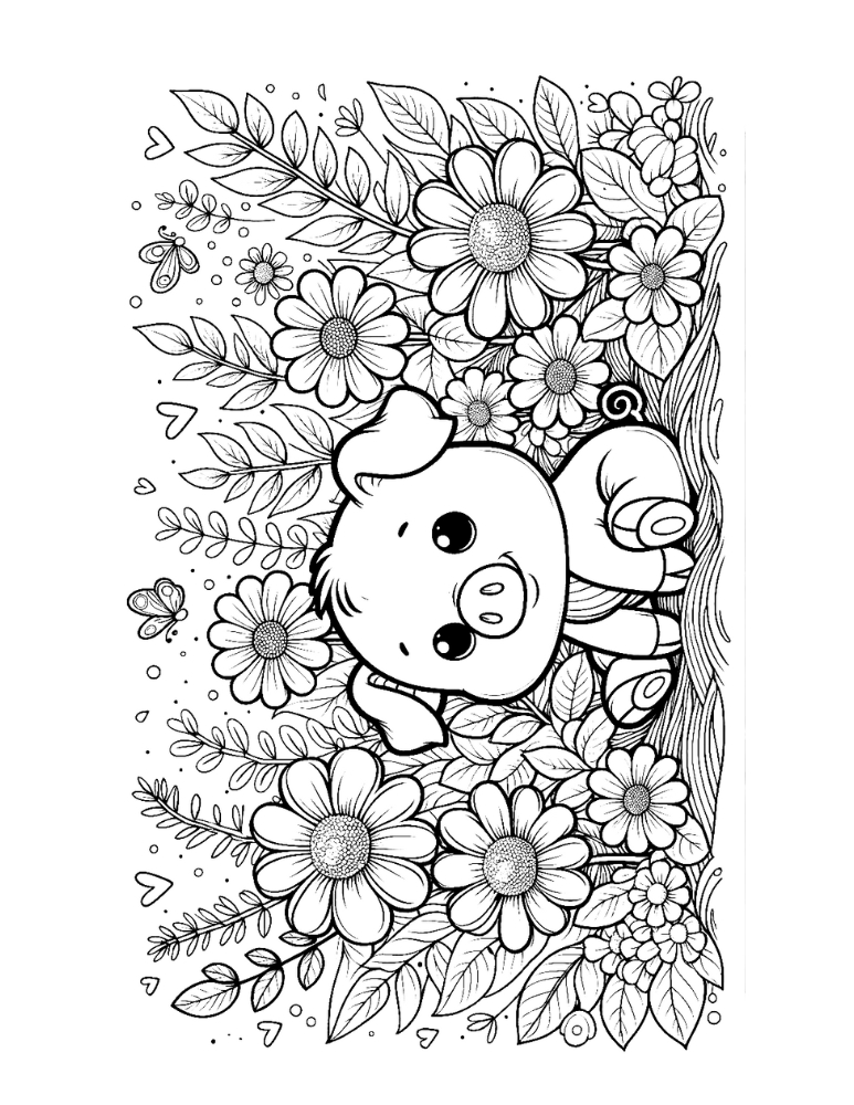 Free pig coloring pages for kids