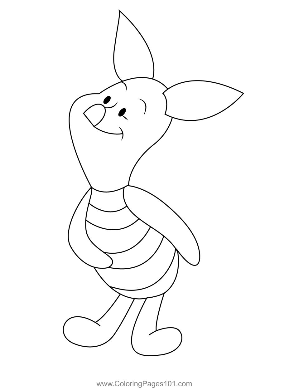 Disneys piglet coloring page for kids