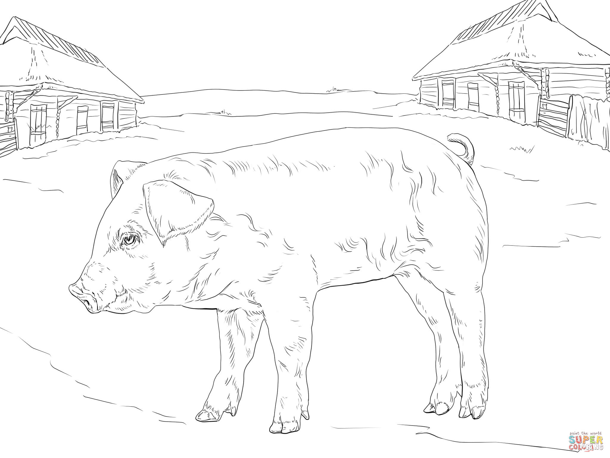 Piglet coloring page free printable coloring pages