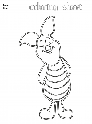 Coloring pages piglet