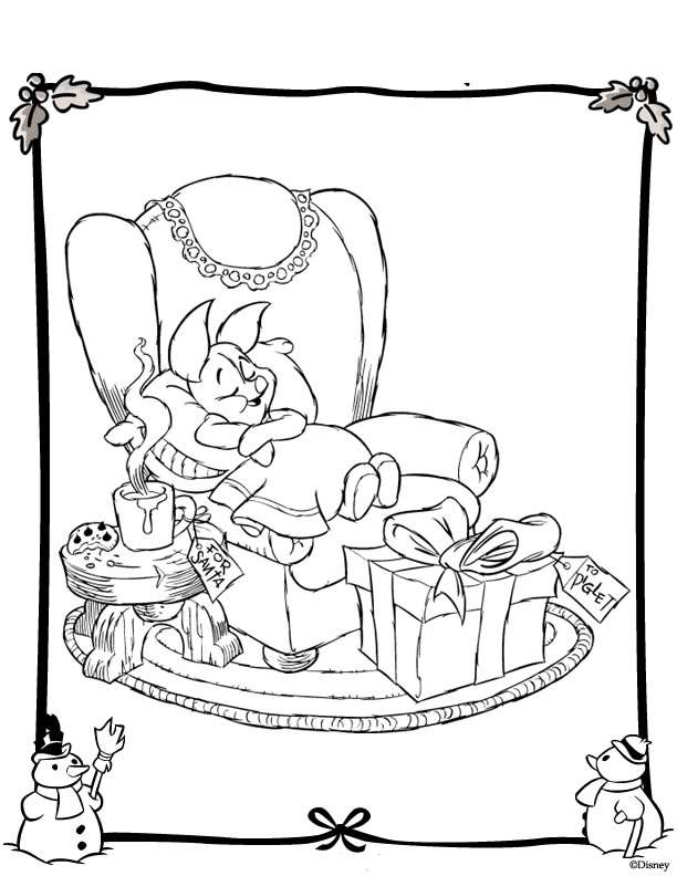 Disney coloring pages winnie the poohs friend piglet