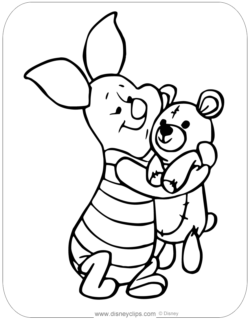 Printable piglet coloring pages