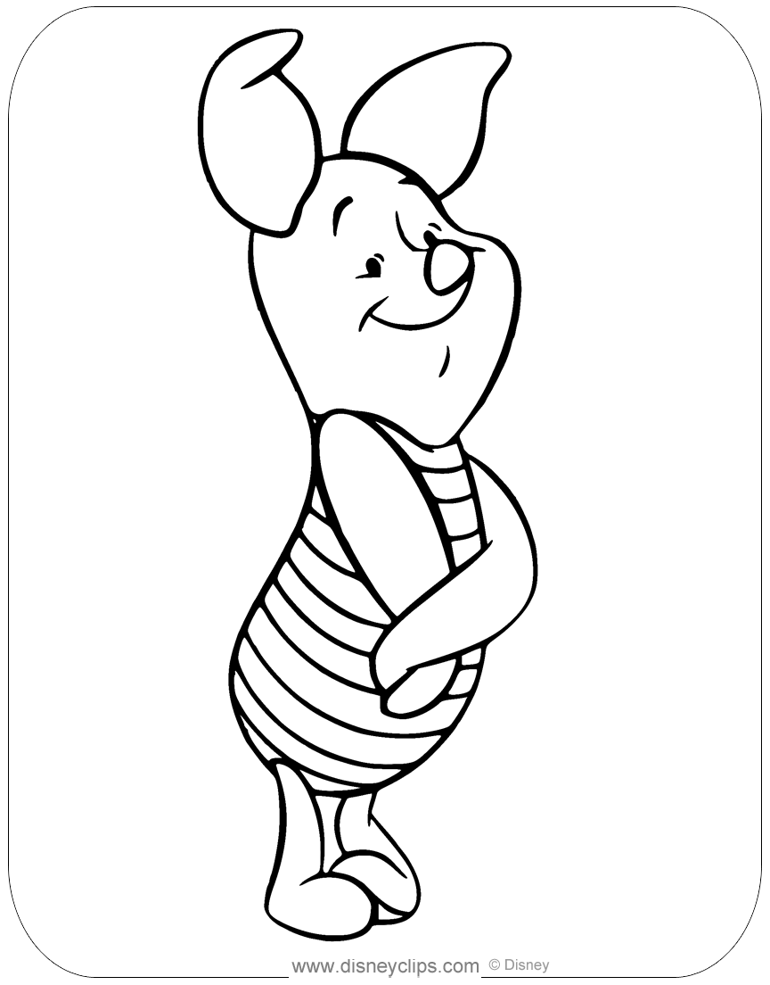 Printable piglet coloring pages