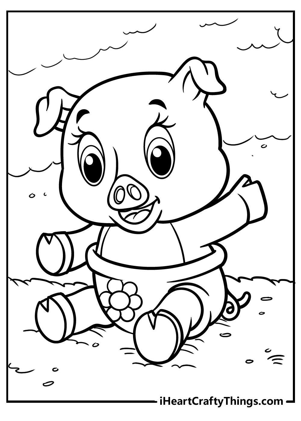 Pig coloring pages free printables