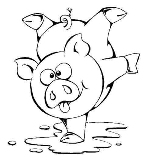 Nice pig coloring page