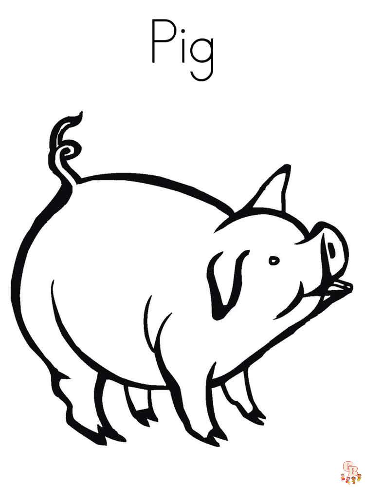 Pig coloring pages for hours of fun for kids