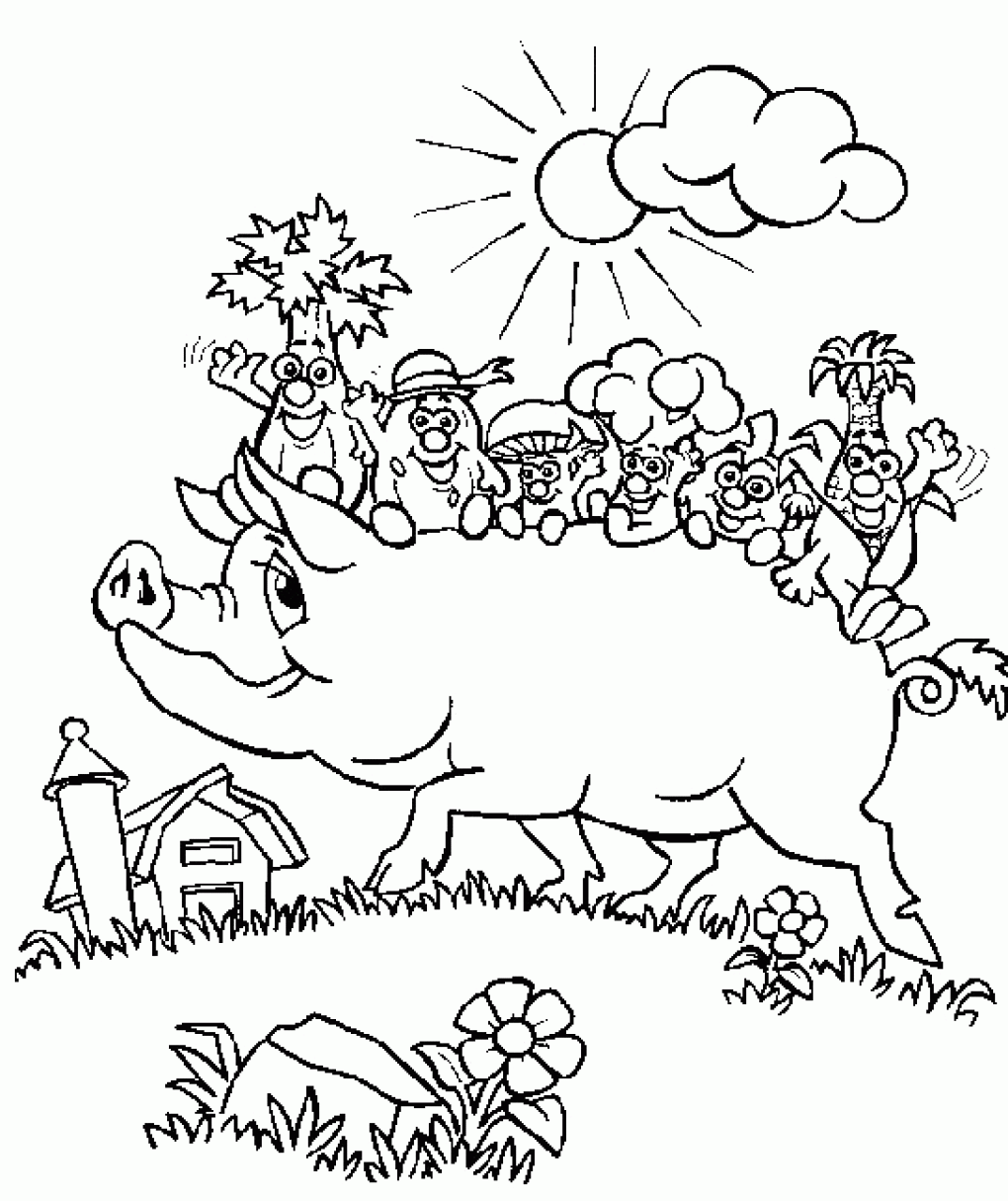 Free printable pig coloring pages for kids