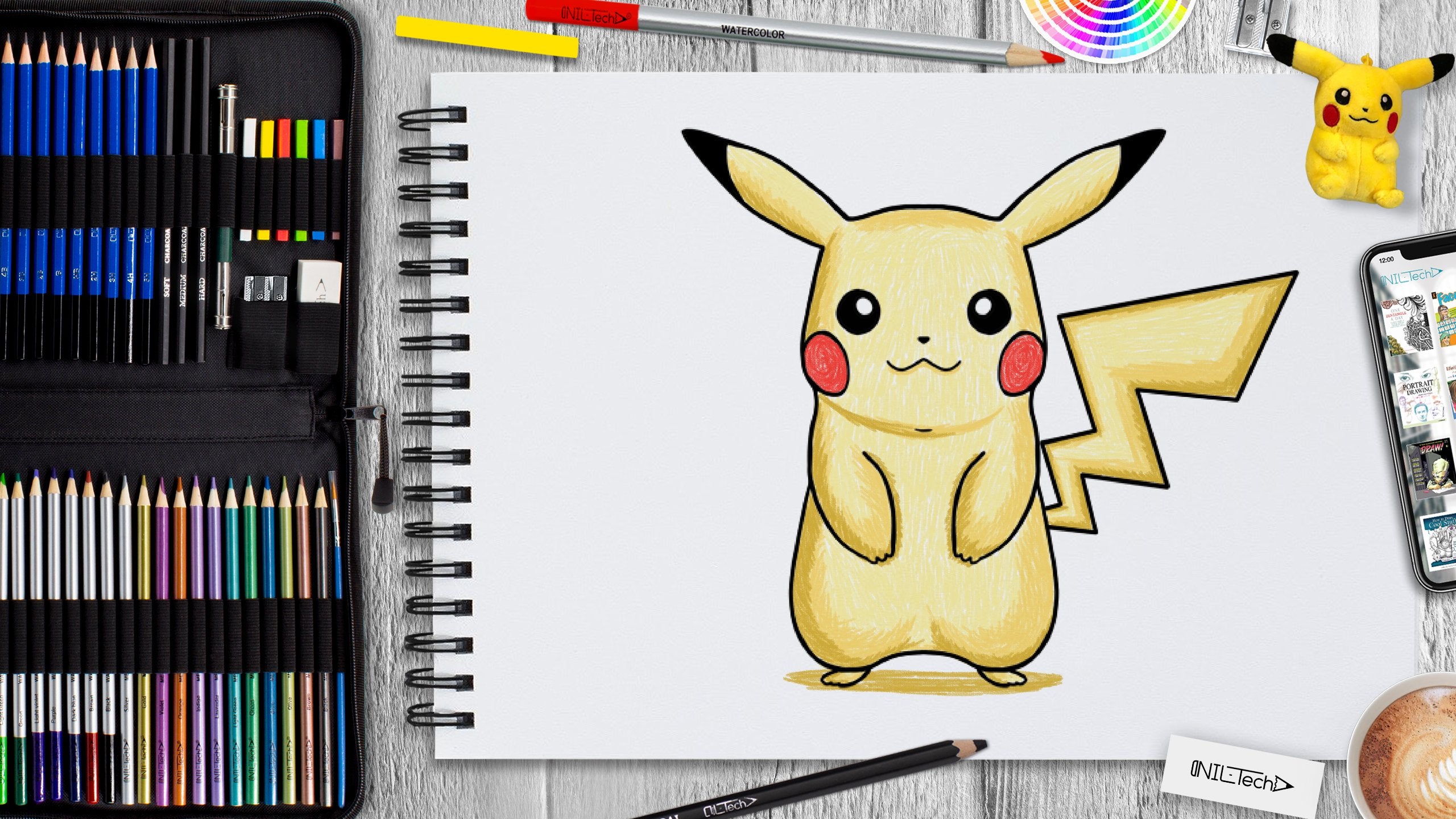 How to draw pikachu nil tech