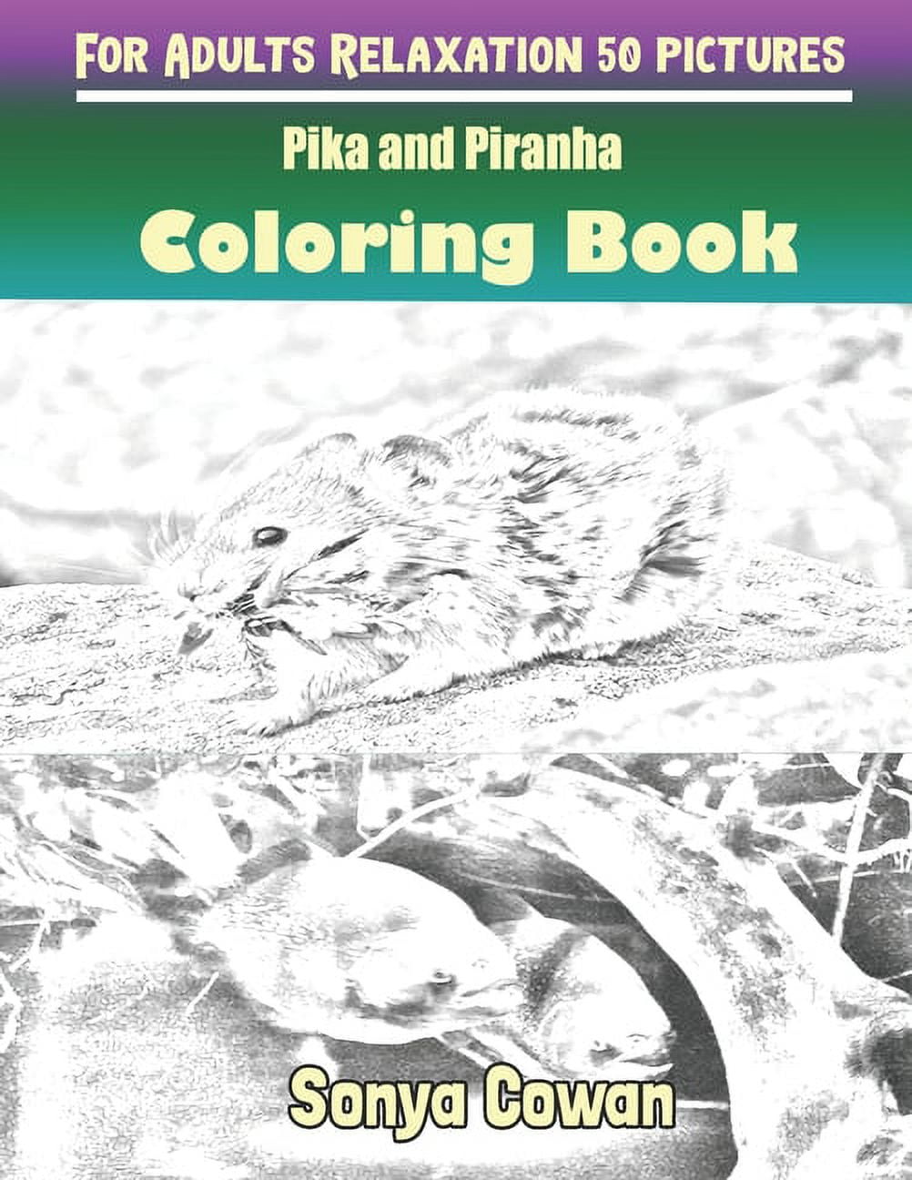 Pika and piranha coloring books for adults relaxation pictures pika and piranha sketch coloring book creativity and mindfulness paperback