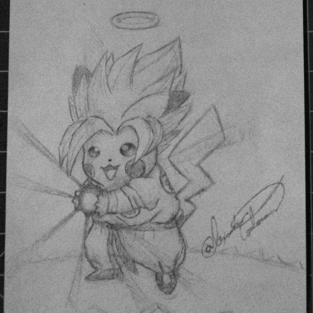 Drawing super saiyan pika by lexz