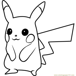 Pika hi coloring pages for kids