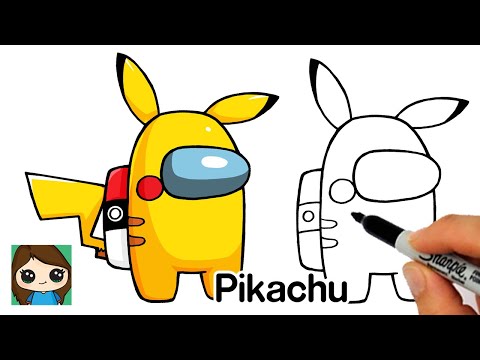 How to draw aong us pikachu gae skin pokeon