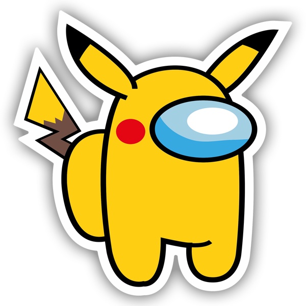 Sticker among us picachu full pokemon