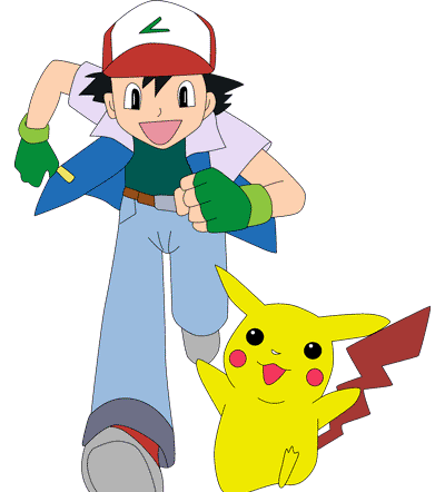 Pokemon ash pikachu coloring pages for kids to color and print