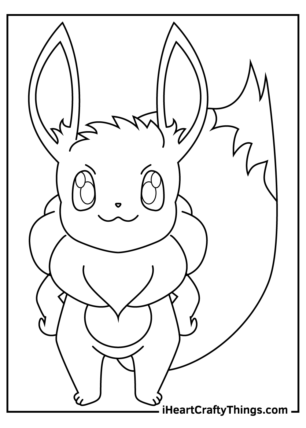 Eevee pokemon coloring pages free printables