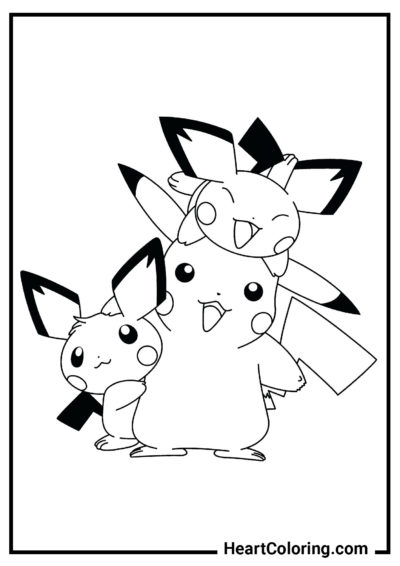 Free pikachu coloring pages to print on a pictures