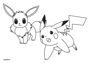 Printable pikachu coloring pages for kids
