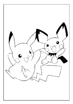 Printable pichu pokãmon coloring pages bringing pikachus kin to life