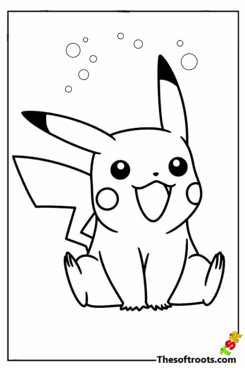 Pikachu coloring pages kids coloring pages