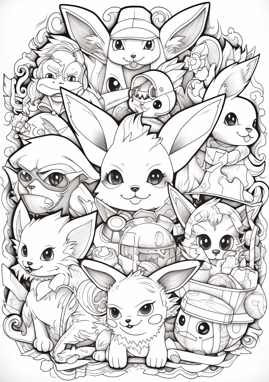 Drawing pictures pokemon coloring s adult and kids fun coloring