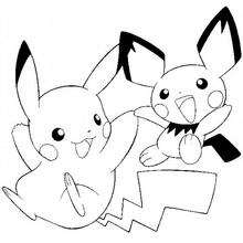 Pikachu and friends coloring pages