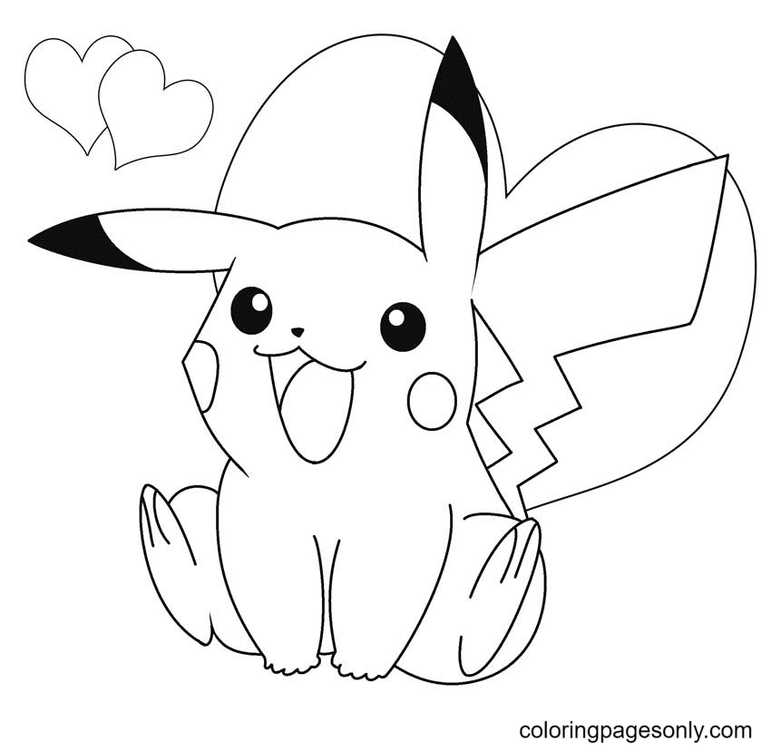 Pikachu coloring pages printable for free download