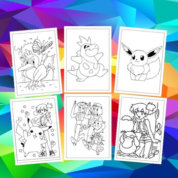 Pikachu friends printable pokemon coloring adventures for kids