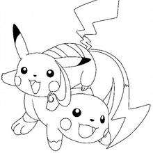 Pikachu and friends coloring pages