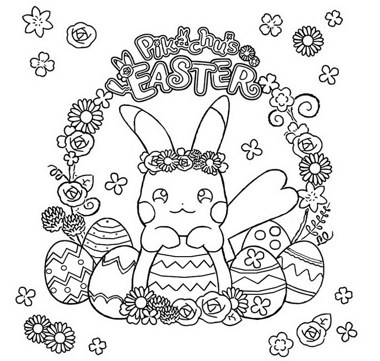 Coloring pages easter pokãmon