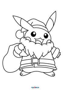 Printable pikachu coloring pages for kids