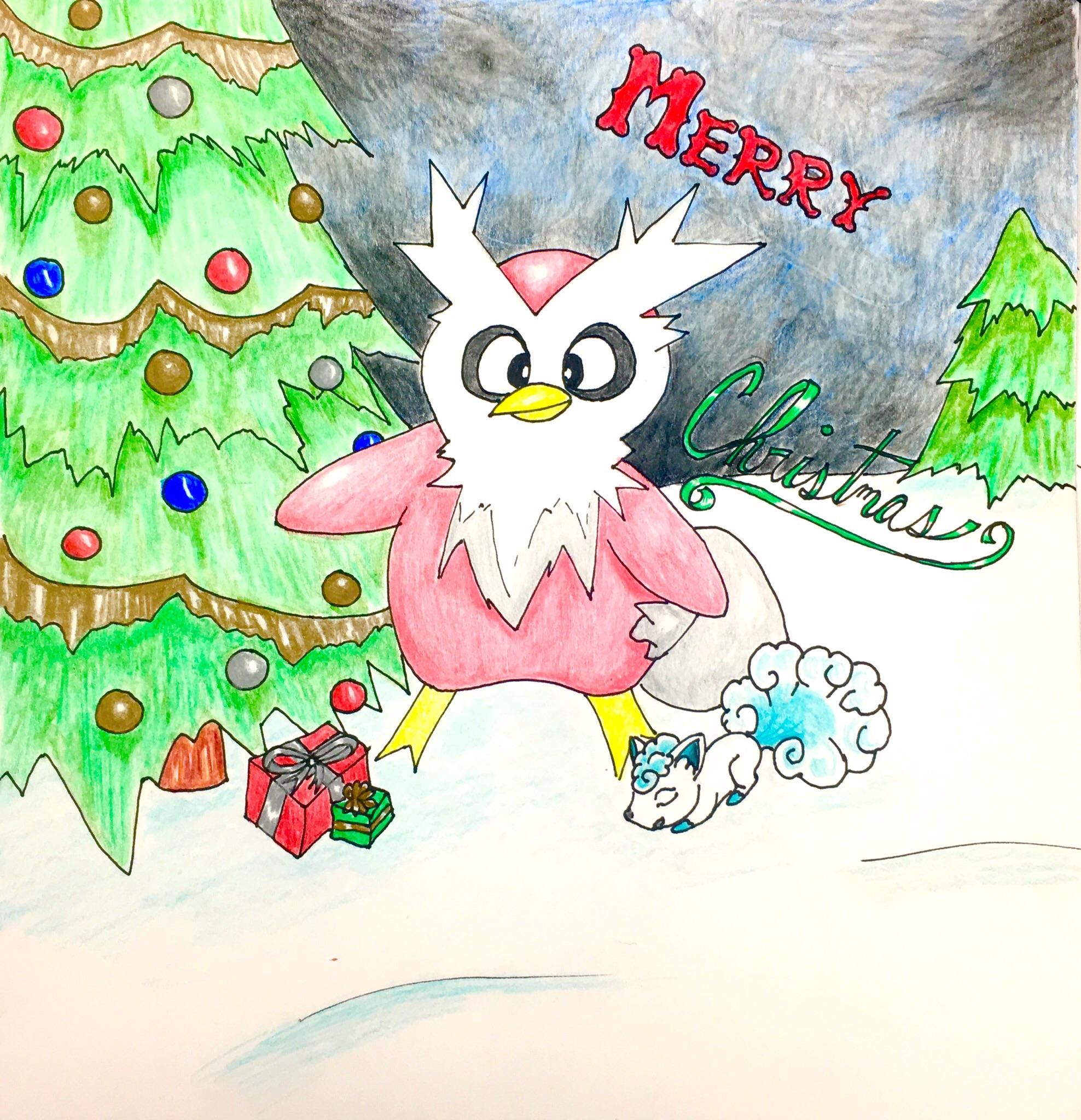 Delibird christmas coloring page rpokemon