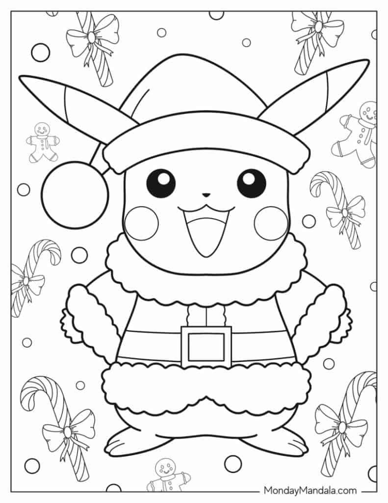 Pikachu coloring pages free pdf printables