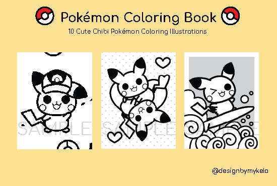 Pokemon coloring book pikachu by coloredincats on