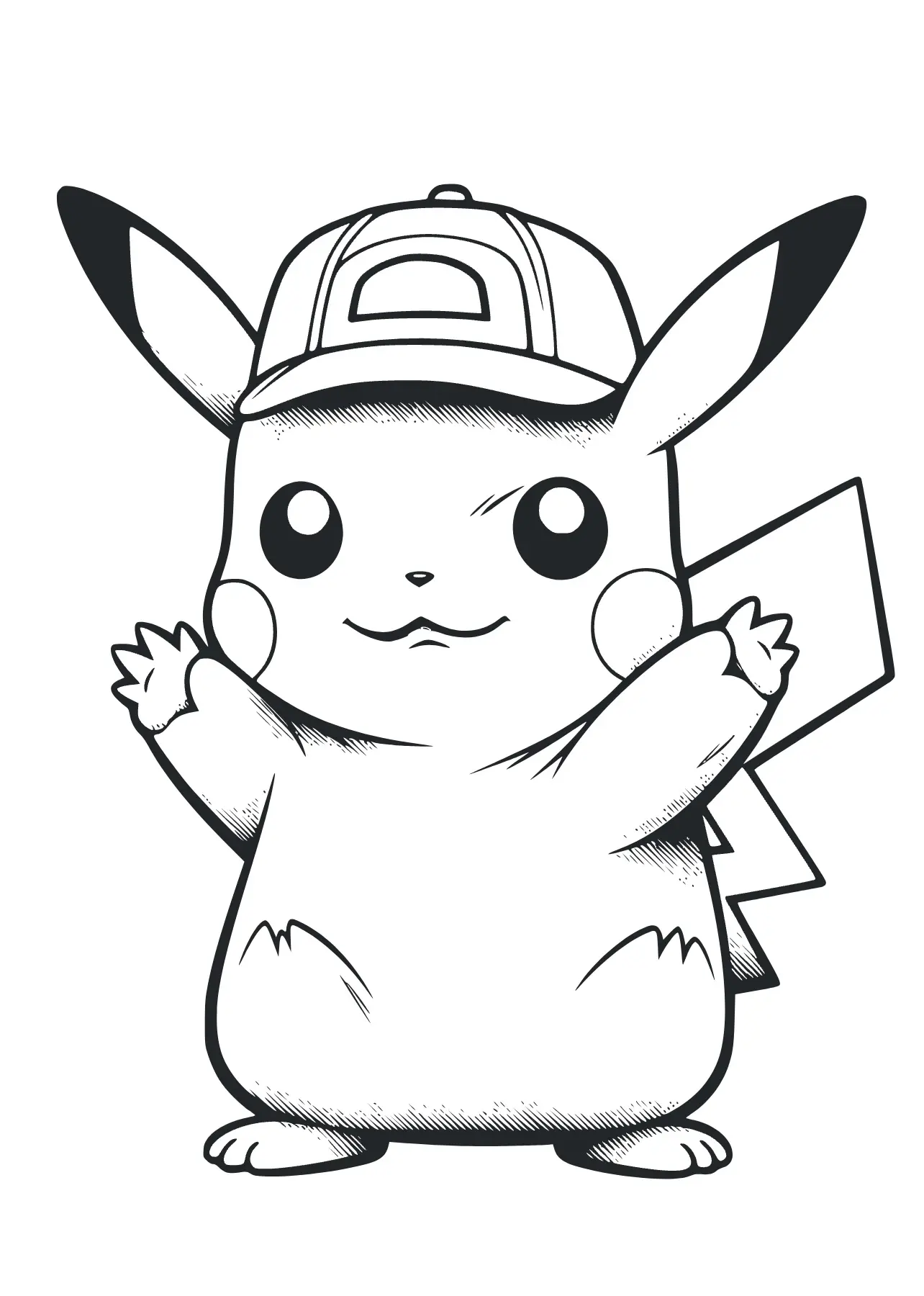 Pikachu coloring page